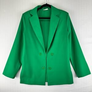 Altar’s State Kelly Green Lapel Neck Casual Blazer Jacket Women’s Size Medium